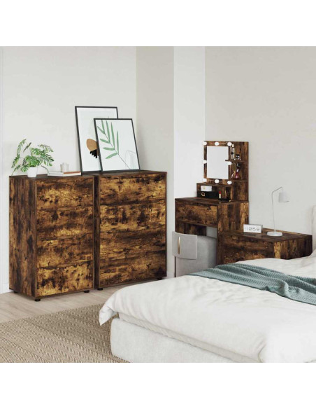 Armadi di Stoccaggio 2 pcs Rovere fumé 60 x 48 x 105 cm