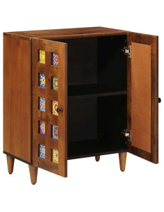 Credenza Noce 60 x 33 x 75 cm Legno di mango massello 2