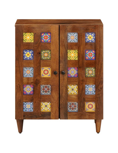 Credenza Noce 60 x 33 x 75 cm Legno di mango massello
