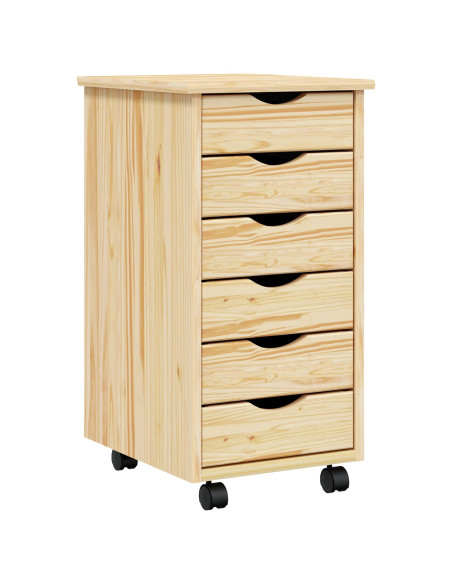 Armadietto Rotolante con Cassetti MOSS Vernice trasparente