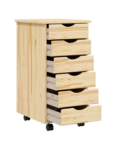 Armadietto Rotolante con Cassetti MOSS Vernice trasparente