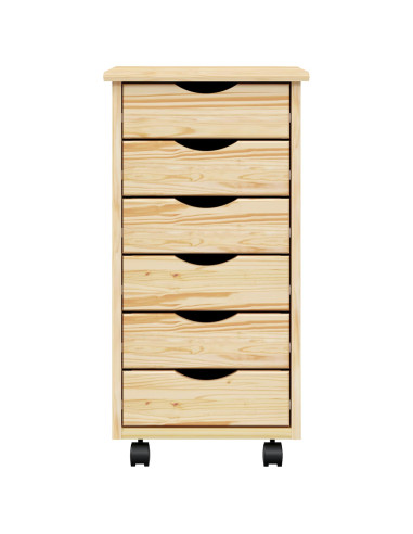 Armadietto Rotolante con Cassetti MOSS Vernice trasparente