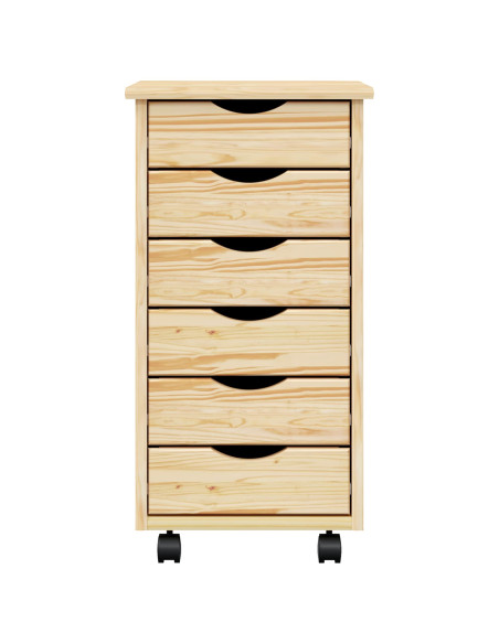 Armadietto Rotolante con Cassetti MOSS Vernice trasparente