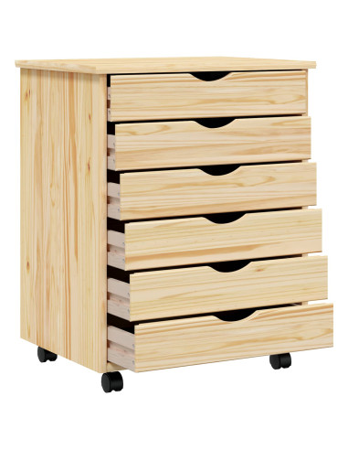 Armadietto Rotolante con Cassetti MOSS Vernice trasparente