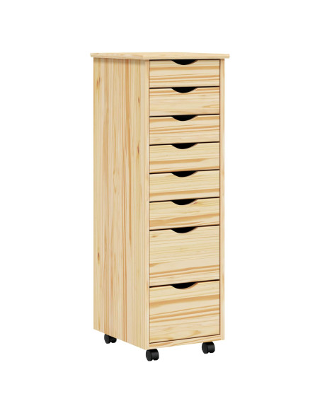 Armadietto Rotolante con Cassetti MOSS Vernice trasparente