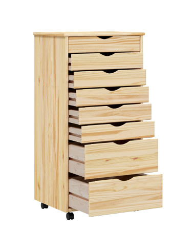Armadietto Rotolante con Cassetti MOSS Vernice trasparente
