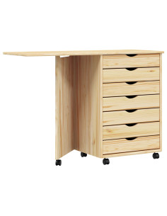 Mobiletto con Scrivania con ruota MOSS Vernice trasparente 2