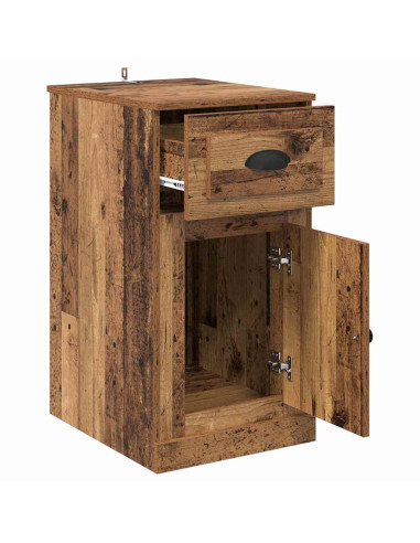 Mobile laterale Legno vecchio 40 x 50 x 75 cm Legno multistrato
