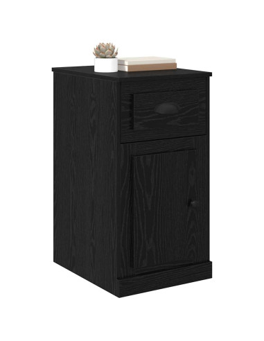 Mobile laterale Rovere Nero 40 x 50 x 75 cm Legno multistrato