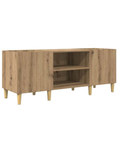 Mobile porta vinili Rovere artigianale 121 x 38 x 48 cm 2