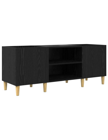 Mobile porta vinili Rovere Nero 121 x 38 x 48 cm