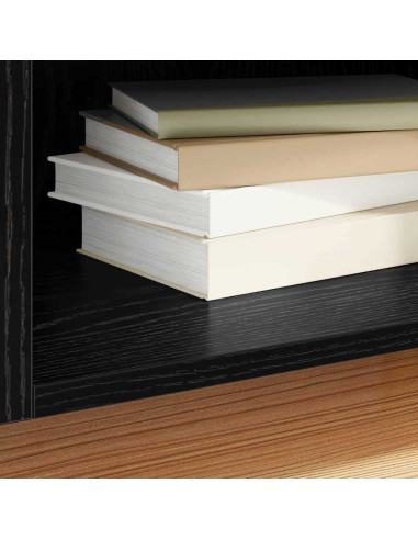 Mobile porta vinili Rovere Nero 121 x 38 x 48 cm