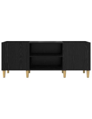 Mobile porta vinili Rovere Nero 121 x 38 x 48 cm