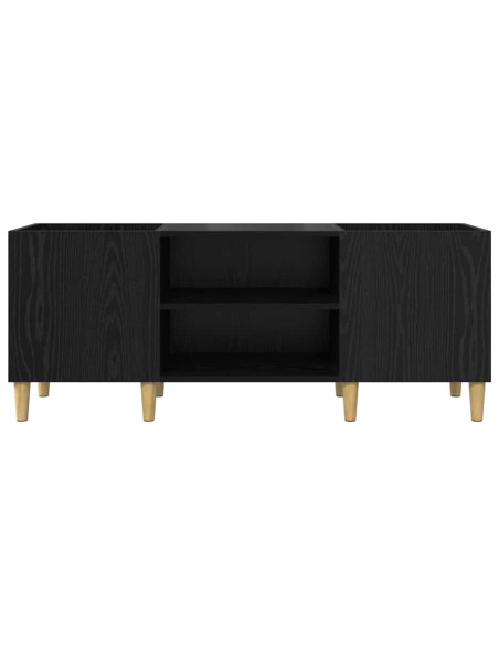 Mobile porta vinili Rovere Nero 121 x 38 x 48 cm