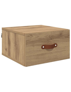 Mobiletto da comodino a parete Rovere artigianale 2