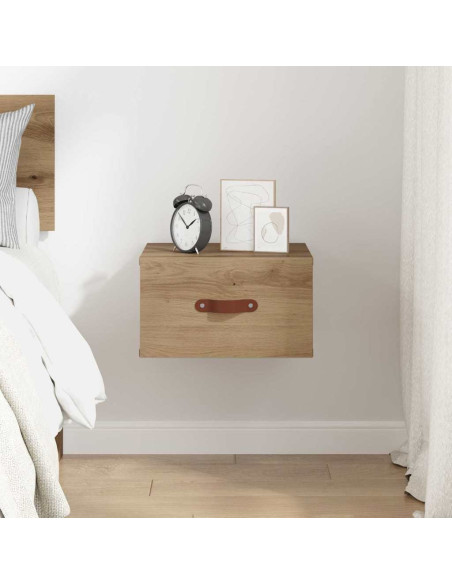 Mobiletto da comodino a parete Rovere artigianale