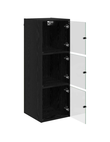 Armadietto a muro Rovere Nero 35 x 37 x 102 cm