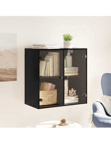 Armadietto a muro Rovere Nero 68 x 37 x 68,5 cm