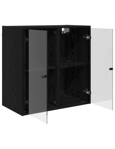 Armadietto a muro Rovere Nero 68 x 37 x 68,5 cm