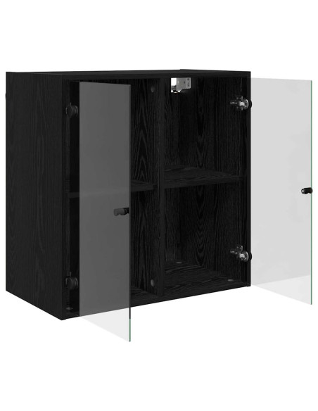 Armadietto a muro Rovere Nero 68 x 37 x 68,5 cm