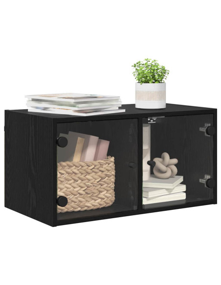 Armadietto a muro Rovere Nero 68 x 37 x 35 cm Legno multistrato