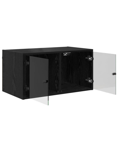 Armadietto a muro Rovere Nero 68 x 37 x 35 cm Legno multistrato
