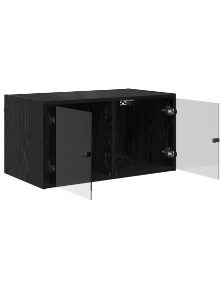 Armadietto a muro Rovere Nero 68 x 37 x 35 cm Legno multistrato