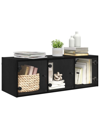 Armadietto a muro Rovere Nero 102 x 37 x 35 cm