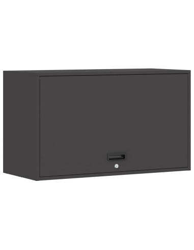 Armadio a muro per garage Nero 90 x 40 x 53 cm