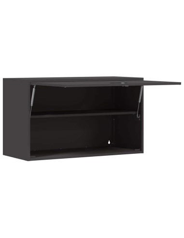 Armadio a muro per garage Nero 90 x 40 x 53 cm