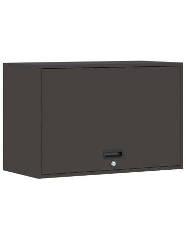 Armadio a muro per garage Nero 80 x 40 x 53 cm