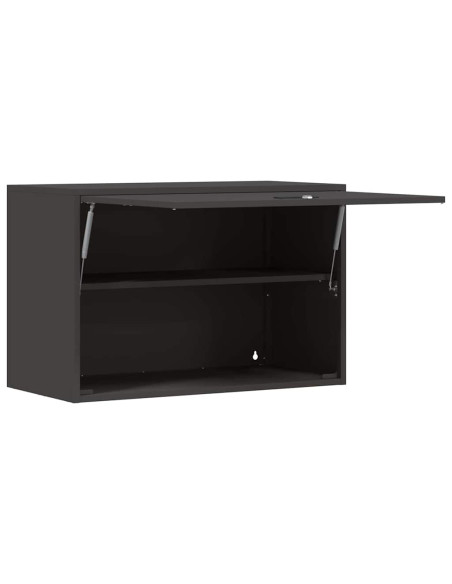 Armadio a muro per garage Nero 80 x 40 x 53 cm