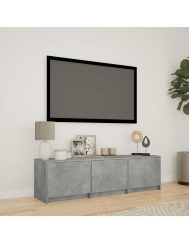 Mobile TV con LED con LED Grigio Cemento 140 x 34 x 40 cm