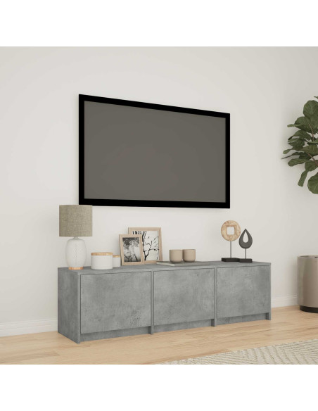 Mobile TV con LED con LED Grigio Cemento 140 x 34 x 40 cm