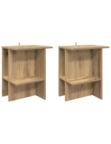 Tavolino da salotto 2 pcs Rovere Artigianale 40 x 30 x 49 cm