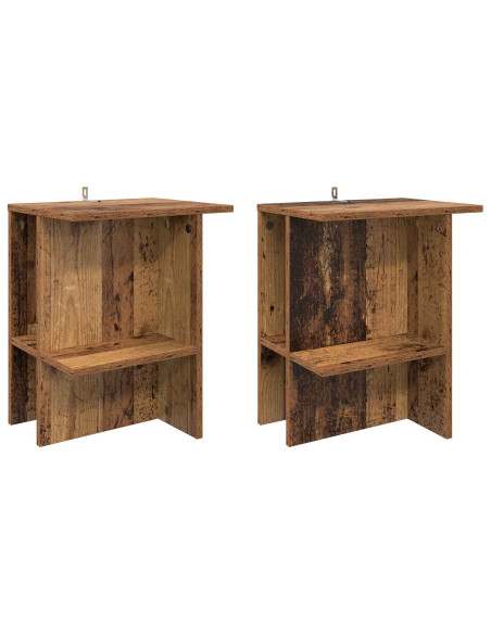 Tavolino da salotto 2 pcs Legno antico 40 x 30 x 49 cm