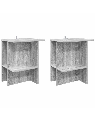 Tavolino da salotto 2 pcs Grigio Sonoma 40 x 30 x 49 cm