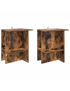 Tavolino da salotto 2 pcs Rovere Fumo 40 x 30 x 49 cm