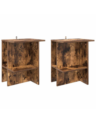 Tavolino da salotto 2 pcs Rovere Fumo 40 x 30 x 49 cm