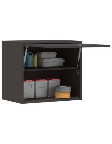 Armadio a muro per garage Nero 60 x 40 x 53 cm