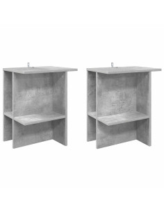 Tavolino da salotto 2 pcs Grigio Cemento 40 x 30 x 49 cm