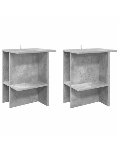 Tavolino da salotto 2 pcs Grigio Cemento 40 x 30 x 49 cm