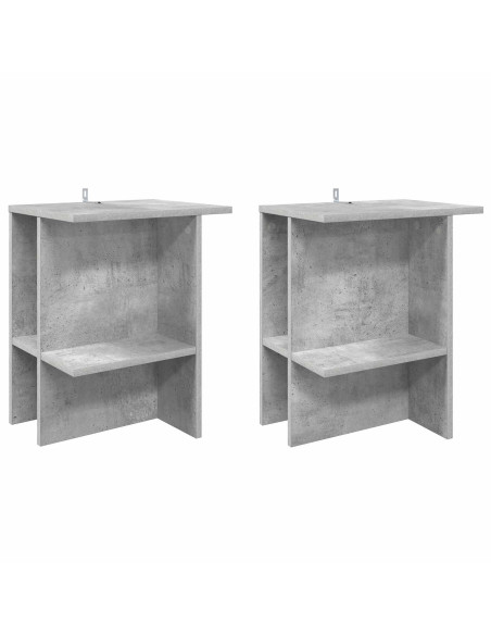 Tavolino da salotto 2 pcs Grigio Cemento 40 x 30 x 49 cm