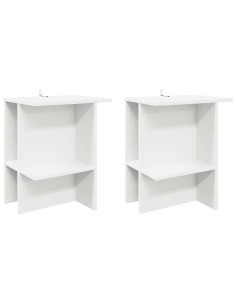 Tavolino da salotto 2 pcs Bianco 40 x 30 x 49 cm