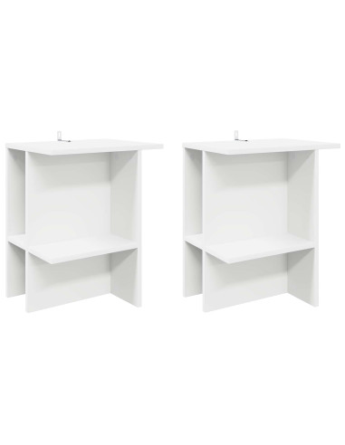 Tavolino da salotto 2 pcs Bianco 40 x 30 x 49 cm