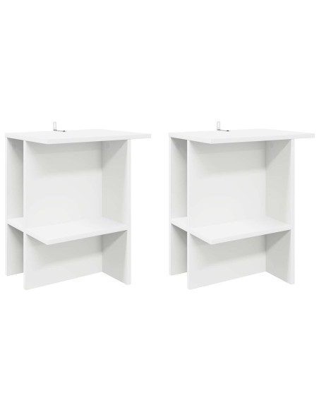 Tavolino da salotto 2 pcs Bianco 40 x 30 x 49 cm