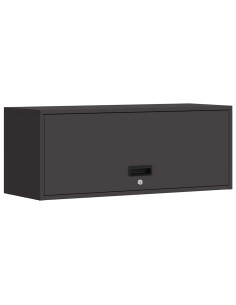 Armadio a muro per garage Nero 90 x 33 x 35 cm 2