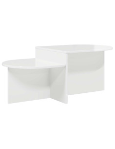 Tavolino da salotto Bianco Lucido 100 x 50 x 40 cm