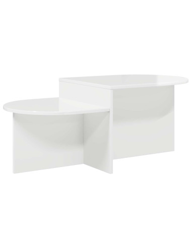 Tavolino da salotto Bianco Lucido 100 x 50 x 40 cm