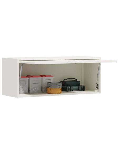 Armadio a muro per garage Bianco 90 x 33 x 35 cm
